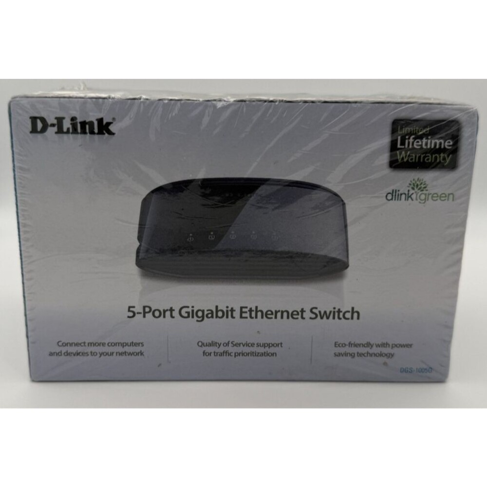 D-Link DGS-1005G 5-Port Gigabit Ethernet Switch 10/100/1000 Mbps New